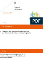 Teaching Pack - Differentiation: Lesson 3 - Classifying Turning Points