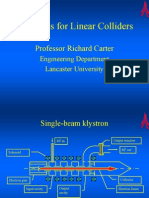 Klystrons For Linear Colliders: Professor Richard Carter