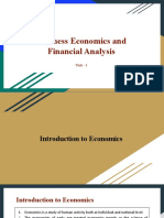 Business Economics and Financial Analysis: Unit - 1