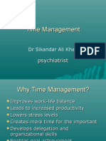 Time Management by DR Sikandar Ali Khan