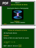 1.3 Estimación de Límites Mediante Sustitución Directa y Factorización