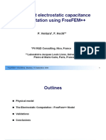 Equivalent Electrostatic Capacitance Computation Using Freefem++