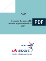 Describe The Aims of Three National Organisations Involved in Sport