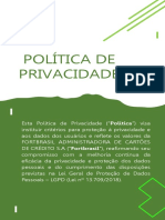 Politica de Privacidade e Protecao de Dados