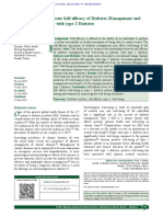 The Relationship Between Self Efficacy of Diabetes Management and Well Being in Patients With Type 2 Diabetes