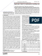 Design and Analysis of Single Plate Clutch by Mathematical Modelling and Simulation