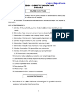 Bs8161 - Chemistry Laboratory Syllabus: Course Objectives