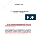 EDUCAÇÃO PELA ARTE de HERBERT READ - No Contexto de Portugal Por Levi Leonido F Silva