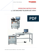 Telsonic Telsosplice 3KW Operating Instructions PDF