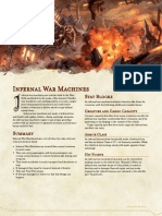 Infernal War Machines: Stat Blocks