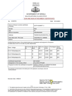 Possession and Non-Attachment Certificate: Government of Kerala