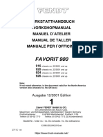 Fendt Favorit 900 Workshop Manual