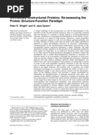 Intrinsically Unstructured Proteins: Re-Assessing The Protein Structure-Function Paradigm