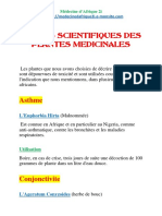 Etudes Scientifiques Des Plantes Medicinales