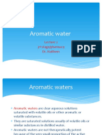 Aromatic Water: 3 Stage/pharmacy Dr. Haithem