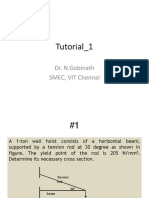 Tutorial - 1: Dr. N.Gobinath SMEC, VIT Chennai