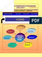 Ayurvedic Research Database: Theses Year Wise