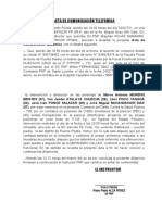 Acta de Comunicacion Telefonica A Agraviado