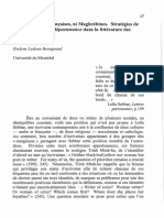 Ni Françaises Ni Maghrébines-Stratégies de Déplacement Et de Départenance