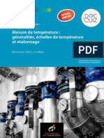 Mesure de Temperature .Genéralité, Echelle de Temperature Et Etalonnage.