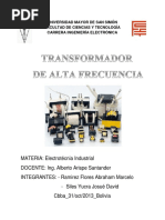 Transformador de Alta Frecuencia Informe