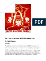 Class Structure of The USSR and The Elite by Hillel Ticktin