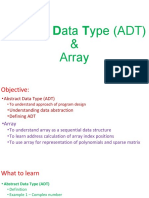 Abstract Data Type (ADT) : & Array