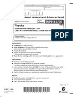 Edexcel IAL Physics Unit 4 October 2021 Question Paper