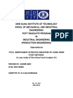 Method Study & Ergonomics CASE STUDY