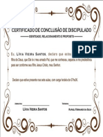 Certificado de Discipulado Livia