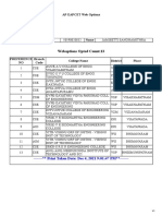 Weboptions Opted Count:13: AP EAPCET Web Options