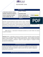 Plano de Ensino de Fenômeno Dos Transportes