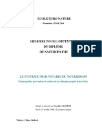 Mémoire Naturopathie Le Système Immunitaire Du Nourrisson