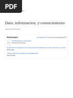 Dato, Información y Conocimiento