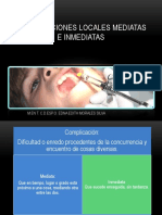 Complicaciones Mediatas e Inmediatas