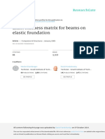 Exact Stiffness Matrix For Beams On Elas