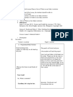 Detailed Lesson Plan in Uses of Water in Our Daily Activities