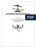 Decisiones Del Tribunal Constitucional de R.D. y Su Impacto en Las Relaciones Internacionales