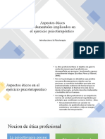 Aspectos Éticos Fundamentales Implicados en El Ejercicio Psicoterapéutico