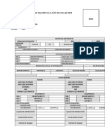 Ficha de Matrícula Año Escolar 2022
