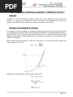 TP3: Résolution D'équations Non Linéaire: Méthode de Newton: Objectif