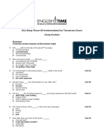 Pre Intermediate Level Term Test Answer Key