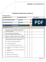 FR 002 Pressure Testing Inspection Checklist