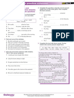 A2 UNIT 1 Extra Grammar Practice Extension