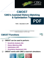 2011 What S New at CMG Event in Perth Automated History Matching Optimization Using CMOST