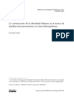 La Construcción de La Identidad Lesbiana en El Marco de Familias Heternonormativas en Lima Metropolitana