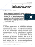 Effect of Heating Temperature, PH, Concentration and Starch-Whey Protein Ratio On The Viscoelastic Properties of Corn Starch-Whey Protein Mixed Gels