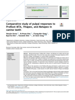 Comparative Study of Pulpal Responses To Proroot Mta, Vitapex, and Metapex in Canine Teeth