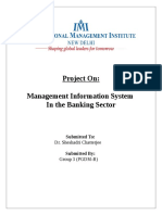 Project On: Management Information System in The Banking Sector