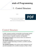 Fundamentals of Programming: Chapter 3: Control Structure